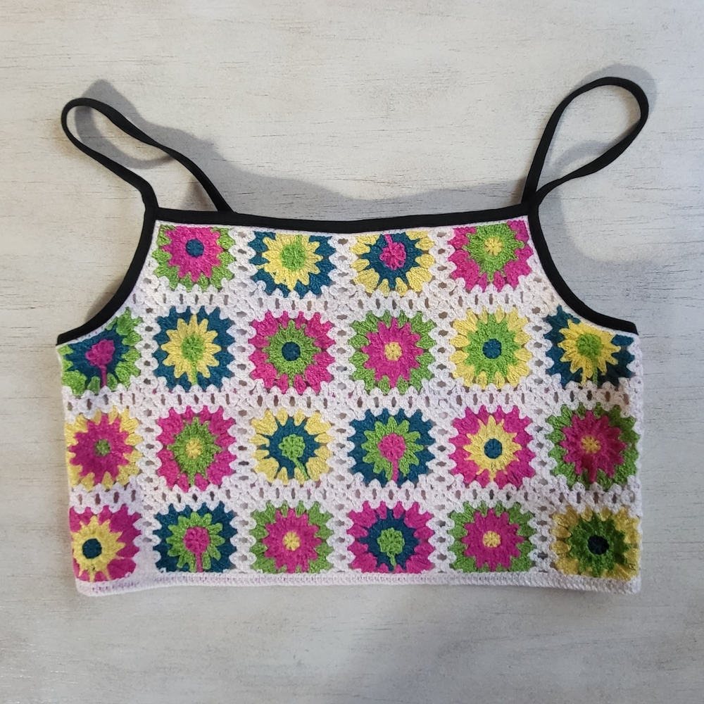 Bright Crochet Crop Top